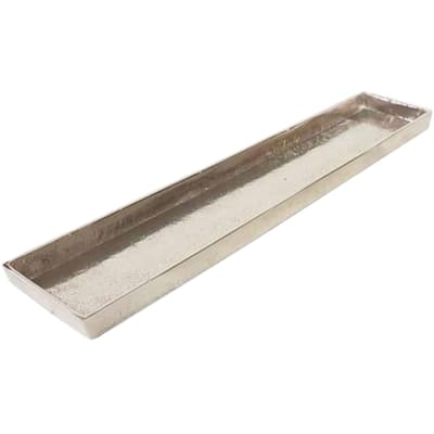 Lg. Alum. Rect. Plate 15.75" x 3.5" Raw Nickel -ST