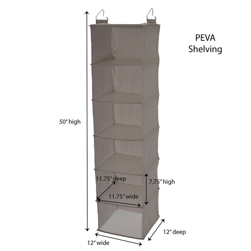 Household Essentials Hanging Shelf Closet Organizer, Canvas