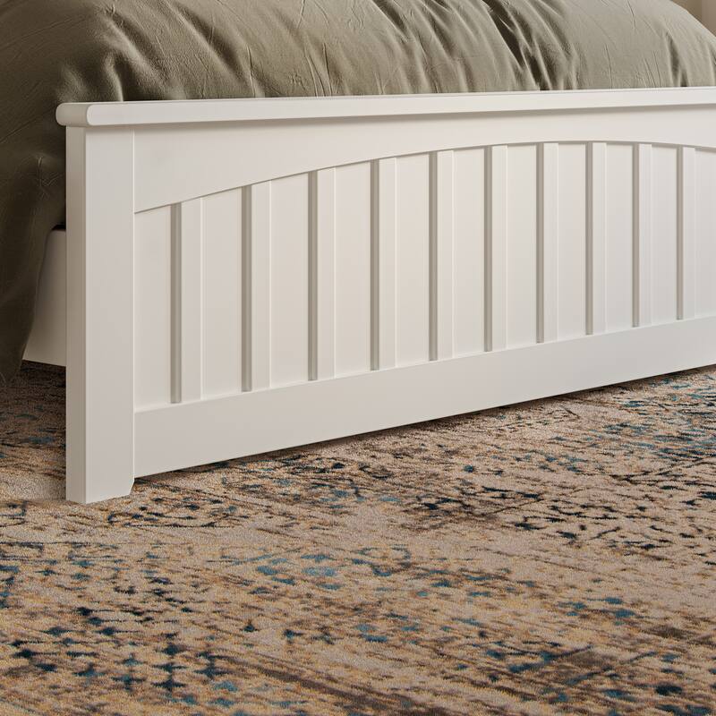 Becket Solid Wood Low Profile Platform Bed with Matching Footboard