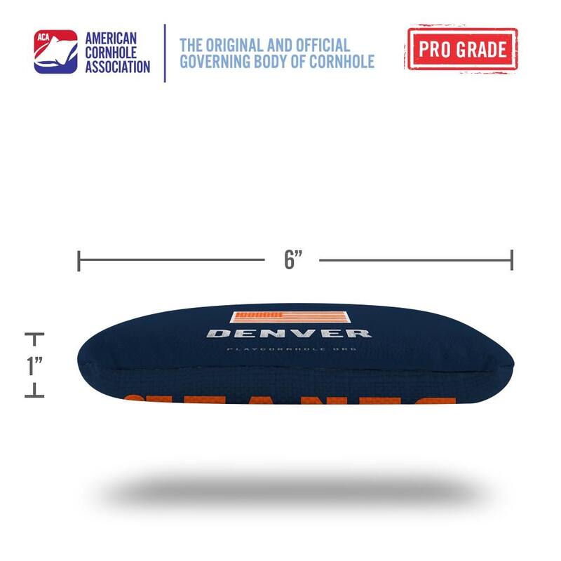 Denver Football Navy Blue Dual Sided Cornhole Bags