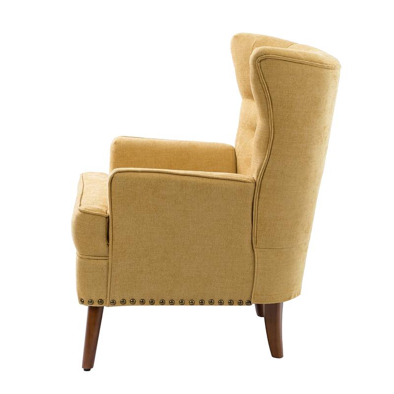 Alpheus Accent Armchair with Tufted Back Set of 2 by HULALA HOME