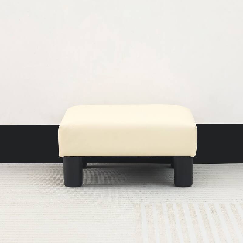 Adeco 15'' Small Ottoman Upholstered Foot Rest