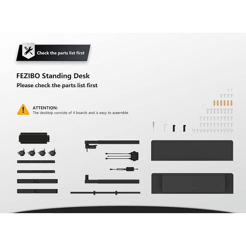 FEZIBO/Home Office Furniture/Wood/Standing Desk With 2 Drawers/Desks