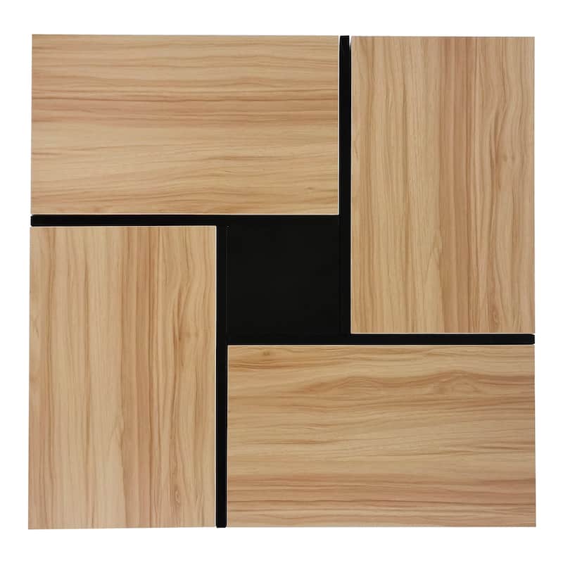 Roomfitters Square Coffee Table with Hidden Storage, Modern High Gloss Center Table with Extendable Sliding Top