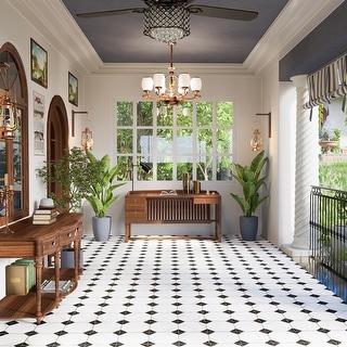 Merola Tile Merzoni Yard Marquina 17-7/8" x 17-7/8" Porcelain Floor and Wall Tile