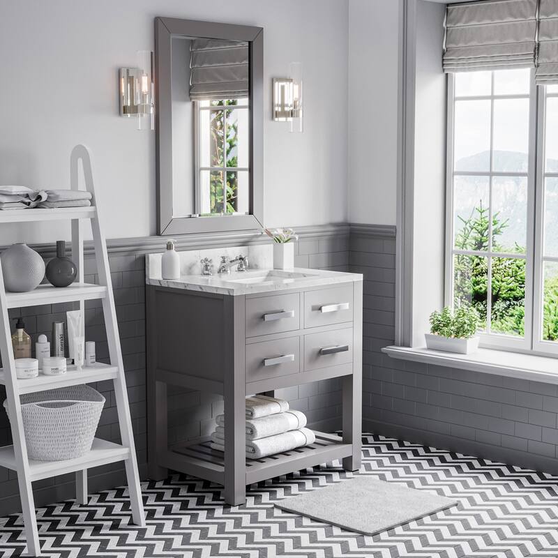 Water Creation Madalyn 30-inch Cashmere Grey Single Sink Bathroom Vanity