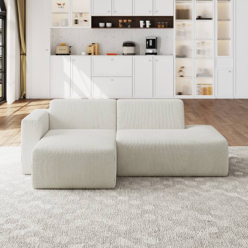 Oversized Corduroy Modular Sectional Fabric Sofa