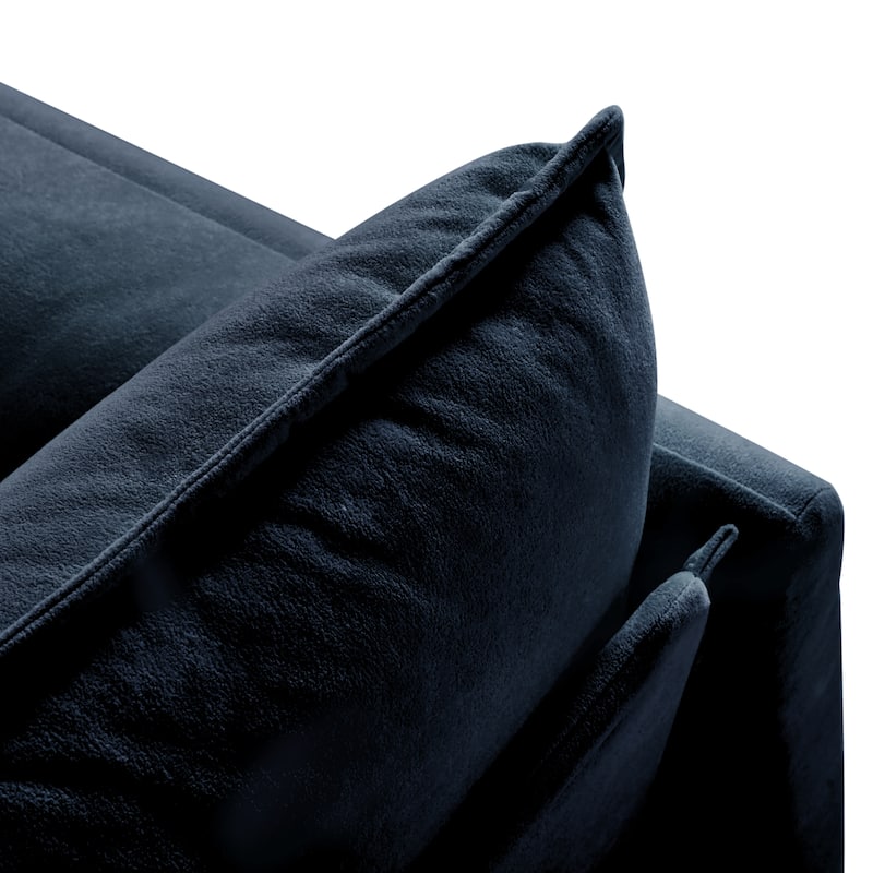 3-pieces Chenille Cloud Loveseat Sofa & Armchair Set with Deep Seat Couch and 3 Pillows