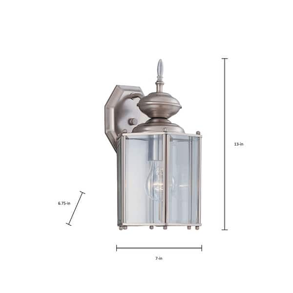 Designers Fountain 1 Light 7" Wall Lantern with Clear Beveled Glass