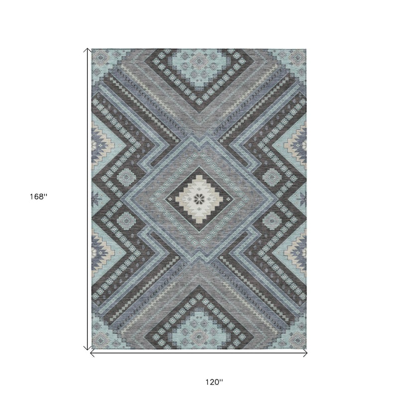 HomeRoots Tribal Transitional Rectangle Outdoor Rug