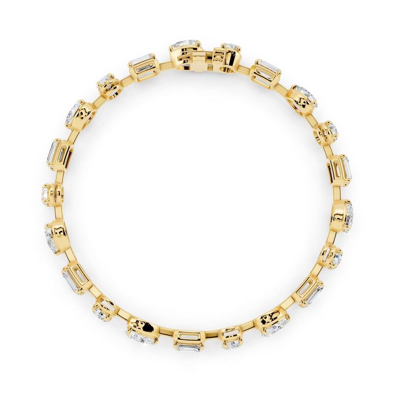 Auriya 14K Gold Lab Grown Diamond Fashion Tennis Bracelet 5 3/4 ct. tw. (E-F VS)