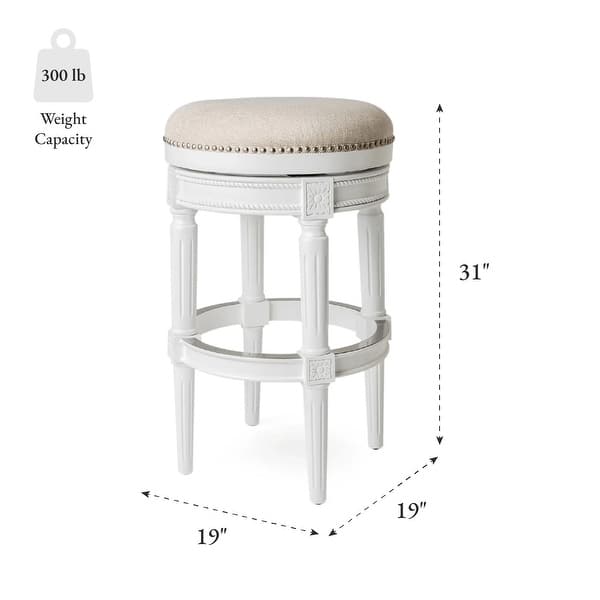 dimension image slide 5 of 16, Maven Lane Pullman Backless Swivel Kitchen Stool