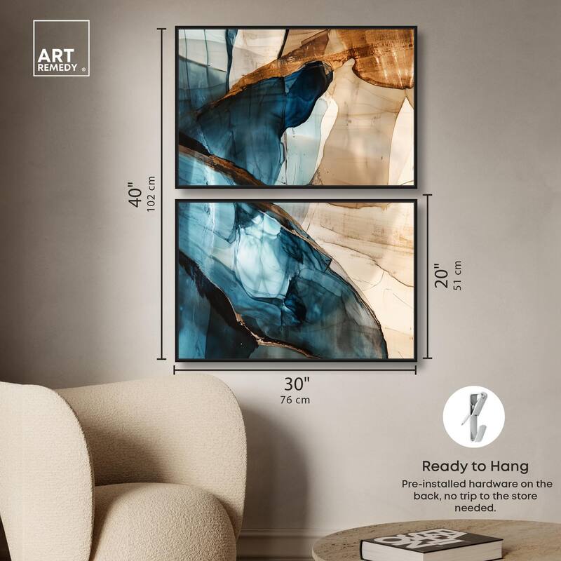 Glitch Aesthetic II Canvas Set of 2 by Art Remedy