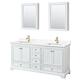 Option White / Giotto Quartz Top / Brushed Gold Hardware