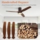 preview thumbnail 88 of 199, 42“/52"/60"/48" Noiseless Walnut Wood Ceiling Fan with Remote Control, Integrated Light Optional