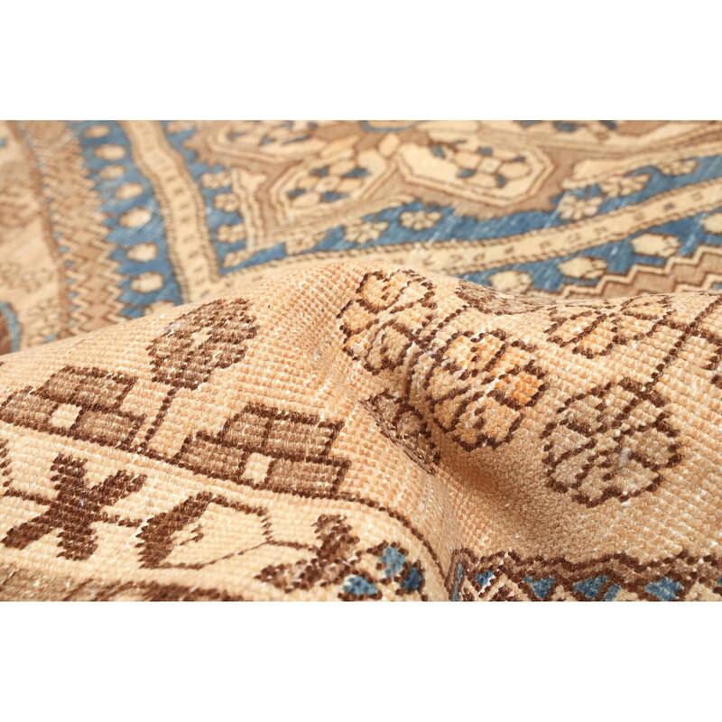 ECARPETGALLERY Hand-knotted Antalya Vintage Tan Wool Rug - 6'4 x 9'1