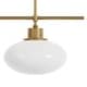 preview thumbnail 6 of 10, Hunter + Jasmine Roth Getty Luxe Gold 2- or 4-Light Milk Glass Chandelier - Modern, Transitional - Entry, Dining Room