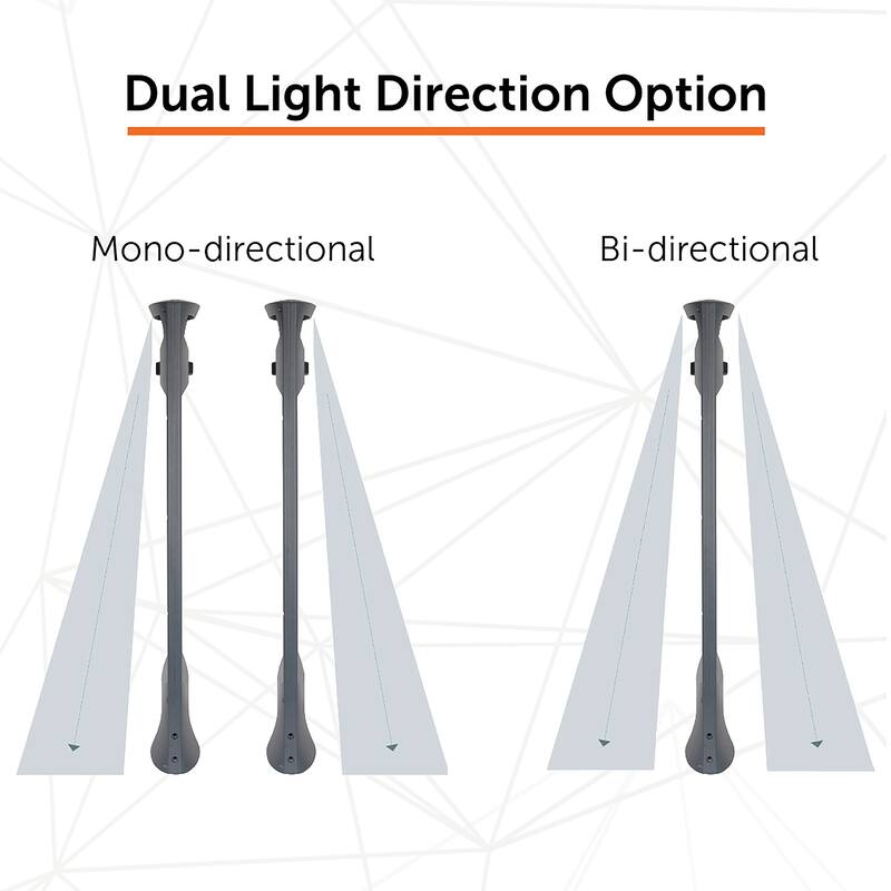 Gama Sonic Solar Pillar Gray Motion Sensing LED Bollard Pathway Light