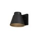 preview thumbnail 7 of 8, VAXCEL Evans 1-Light Textured Black Outdoor Wall Sconce, Rust-Resistant Aluminum, Metal Shade, Integrated LED Dark Sky Compliant
