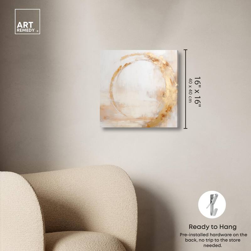 Golden Orb II Canvas by Art Remedy, Gallery Wrapped