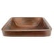 preview thumbnail 3 of 10, 19-in Rectangle Skirted Vessel Hammered Copper Sink (VREC19SKDB)