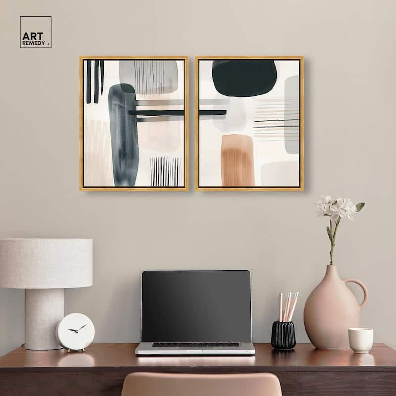 Softened Dimensions Canvas Set of 2 by Art Remedy