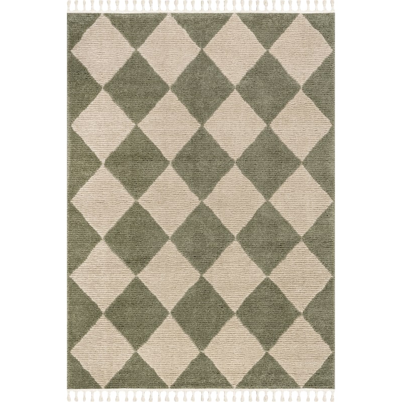 Nuloom Marissa High/Low Diamond Tassel Area Rug