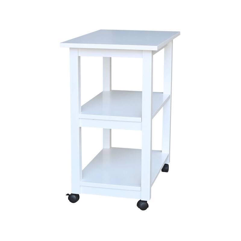 Porch & Den Estelle Solid Wood Microwave Kitchen Cart