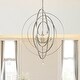preview thumbnail 5 of 9, Luna 9 Light Antique Silver Chandelier - 48'' W x 58.5'' H