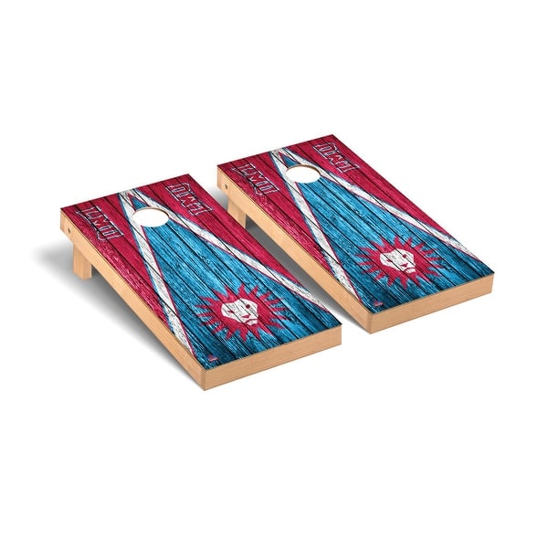 slide 2 of 5, Loyola Marymount Lions Weathered Cornhole Board Set