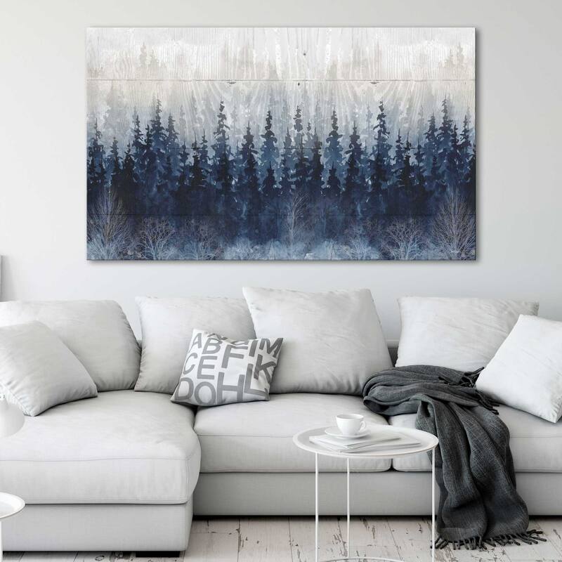 "Misty Indigo Forest (Horizontal)" by Carol Robinson Print on Canvas
