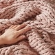 preview thumbnail 89 of 93, Madison Park Hand Made Chunky Double Knit Throw Blanket