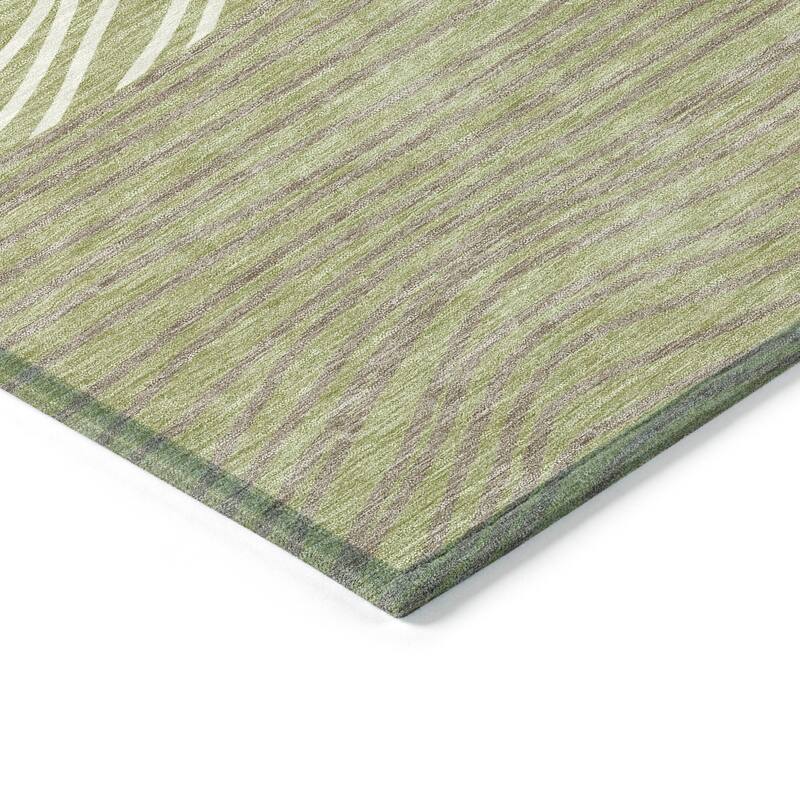 Machine Washable Indoor/ Outdoor Modern Arches Chantille Rug