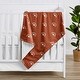 preview thumbnail 2 of 3, Rust White Boho Rainbow Boy Girl Baby Receiving Security Swaddle Blanket Orange Bohemian Celestial Sky Gender Neutral Outdoors