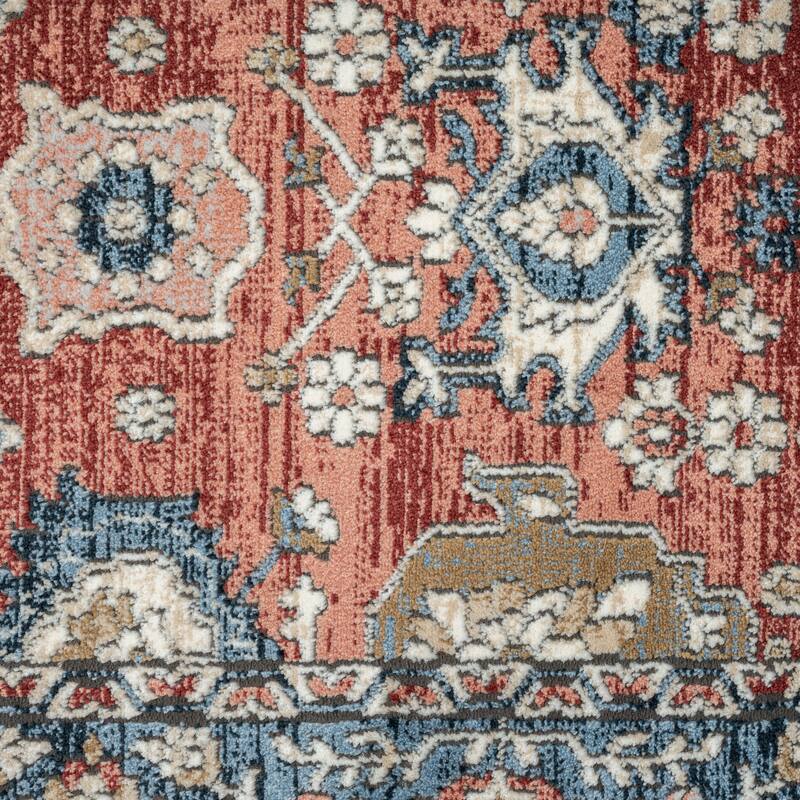 Abani Rugs Savoy SAV120A Blue Red Oriental Area Rug