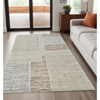 Rectangle Modern Style Abstract Area Rug - 5' X 8' - Bed Bath & Beyond ...