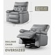 preview thumbnail 29 of 43, 37.4" Oversized Manual Recliner with Heat and Massage, 360 Swivel Rocking Chair 21.3" Seat with Cup Holder