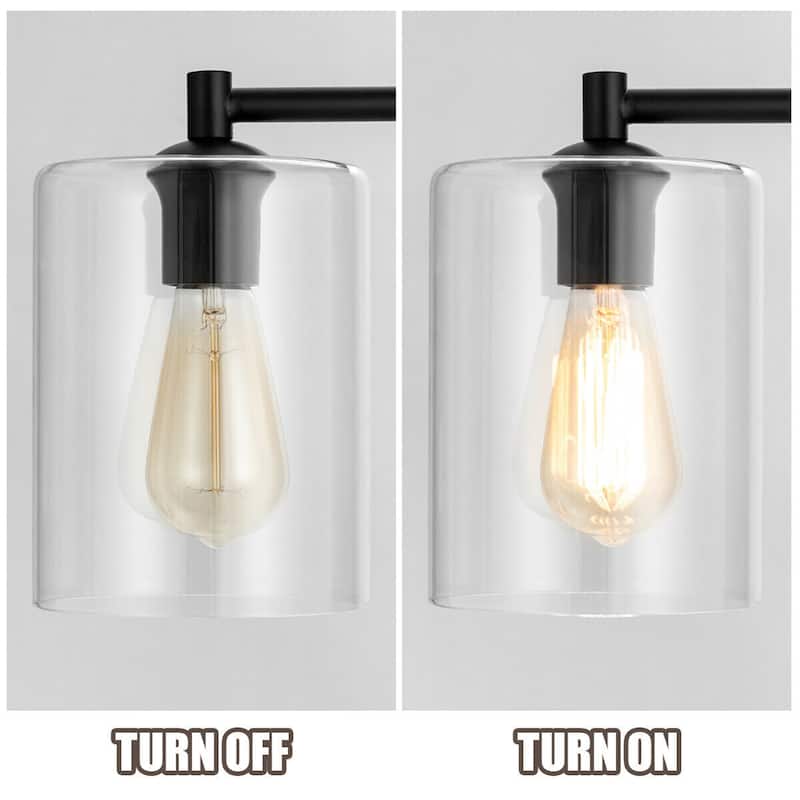 Gymax Industrial Floor Lamp w/ Glass Shade Indoor Modern Tall Pole