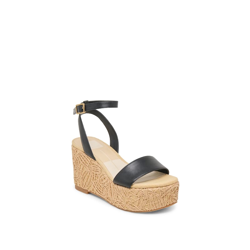 Dolce Vita Talisa Leather and Cork Wedge Heel