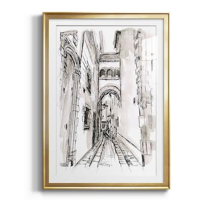 Europe Street Sketches II Premium Framed Print - Ready to Hang