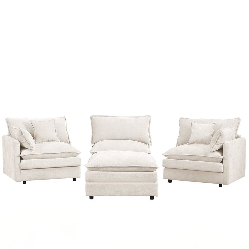 Modular Sectional Sofa, 102 Inch L Shaped Couch Set for Living Room