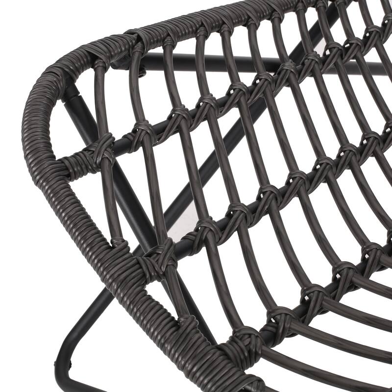 Galtin Outdoor Wicker and Iron Accent Chairs (Set of 2) by Christopher Knight Home