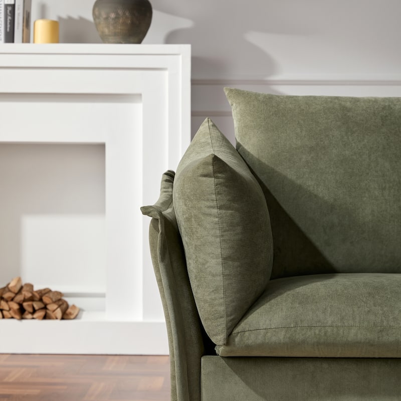 Chenille Lounge Chair with Removable Covers