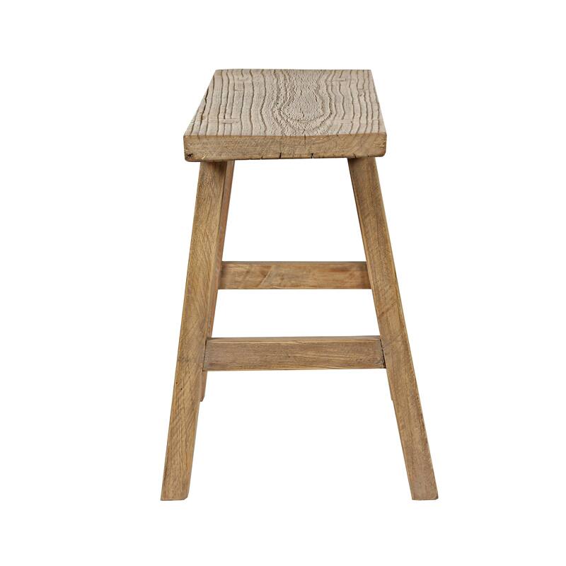 Artissance 35" Long 10" Wide Elmwood Bench, Natural Wood - 8' x 11'