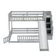 preview thumbnail 18 of 17, Twin Over Full Bunk Bed with Slide,Storage Staircase and Safety Guardrails