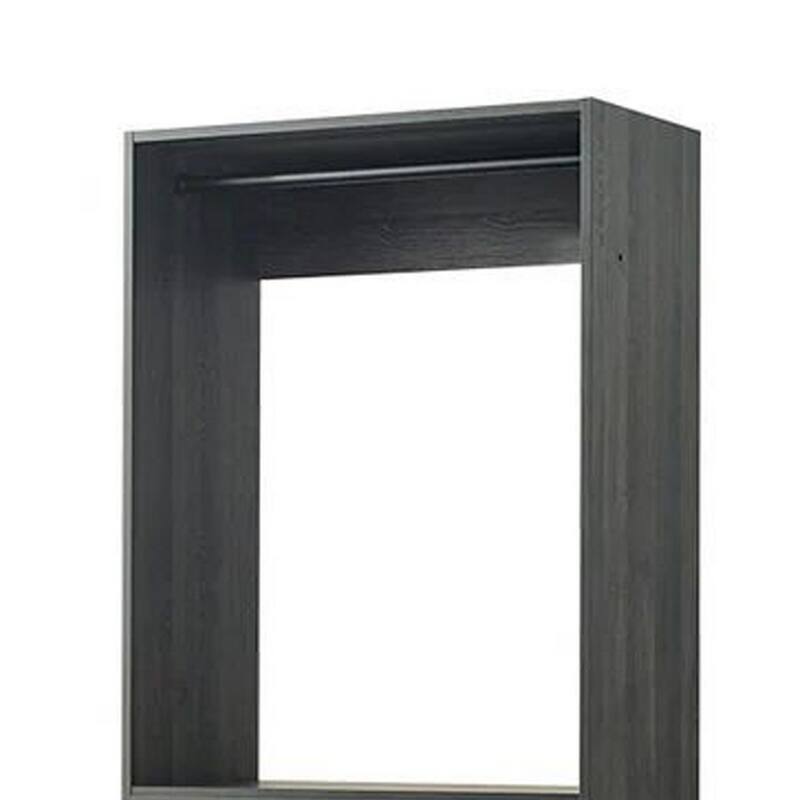 Dee Modular Closet System, 1 Metal Hanging Rod and 4 Drawers, Black Finish