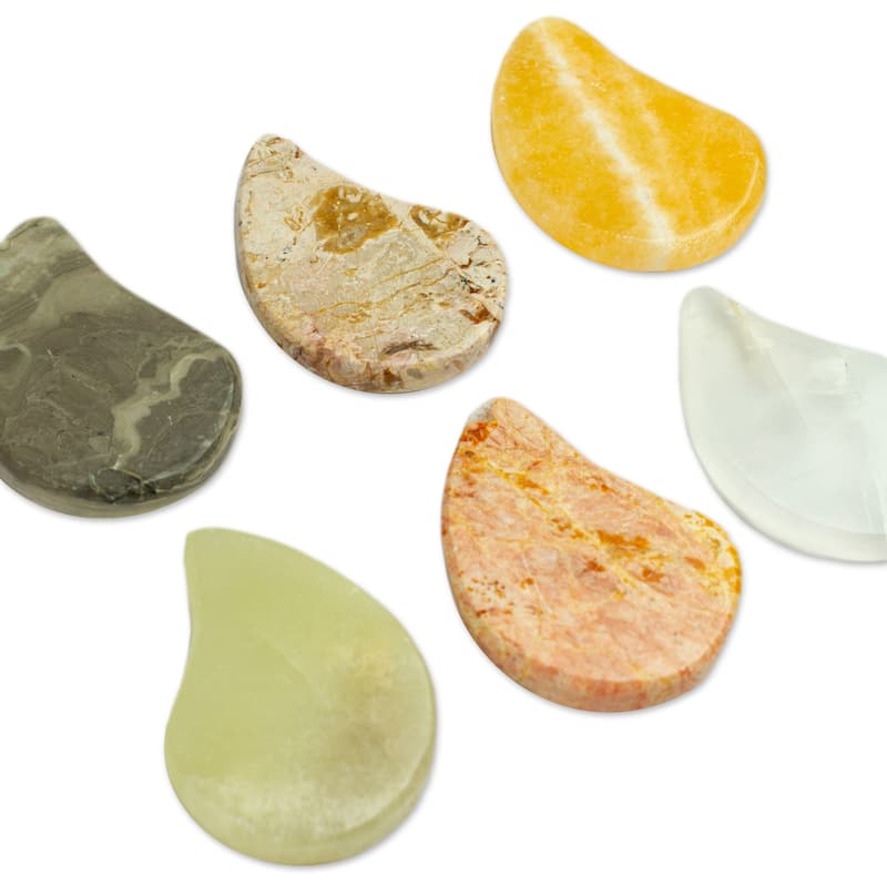 Novica Handmade Heavenly Connection Stress-Relieving Stones (Set Of 2)