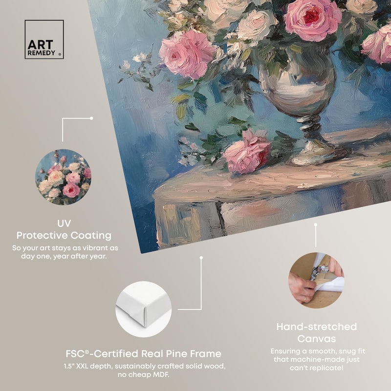 Romantic Roses Canvas by Art Remedy, Gallery Wrapped