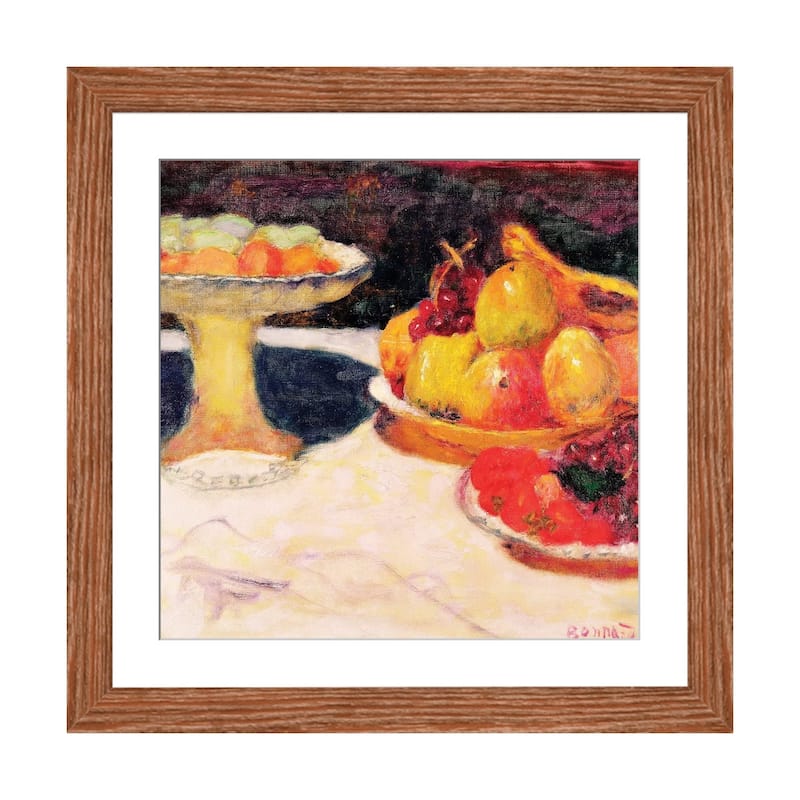 iCanvas "Still Life With A Fruit Bowl, 1933" by Pierre Bonnard - Walnut - 24x24x1
