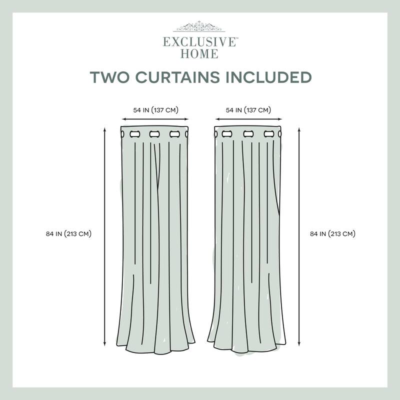 ATI Home Loha Linen Grommet Top Curtain Panel Pair